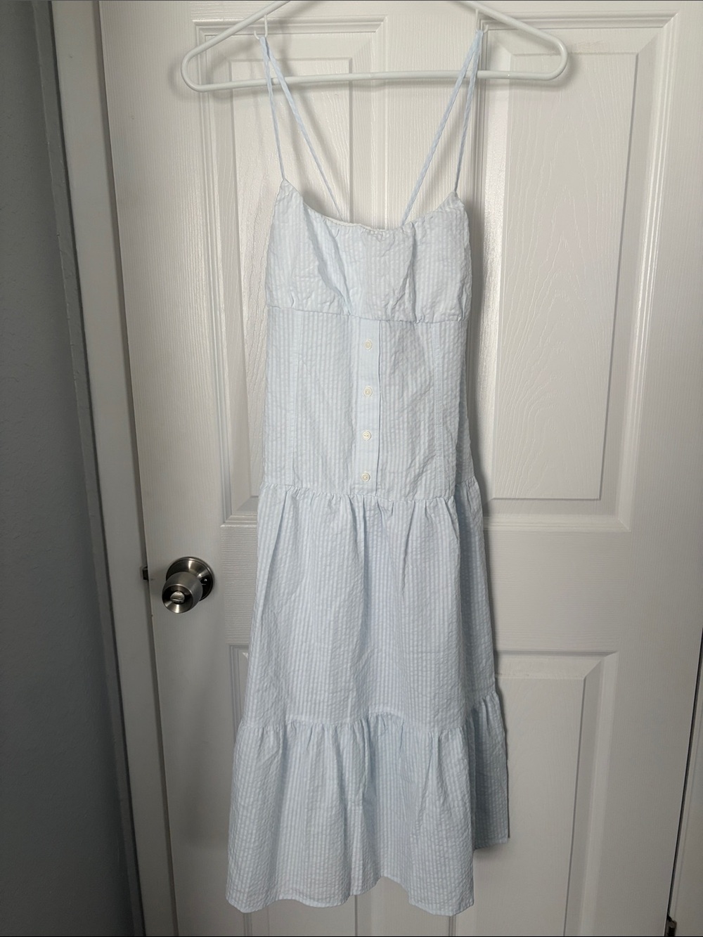NWT Pink by Frankies Bikinis Prairie Seersucker Midi Dress - XS